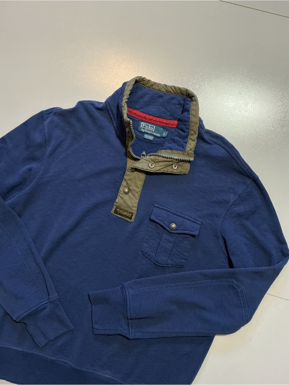Vintage Polo Ralph Lauren Military Outdoor Pocket 1/4 Zip Pullover Sweatshirt - Picture 3 of 11